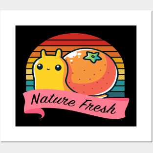 nature fresh Orange fruit snail Posters and Art